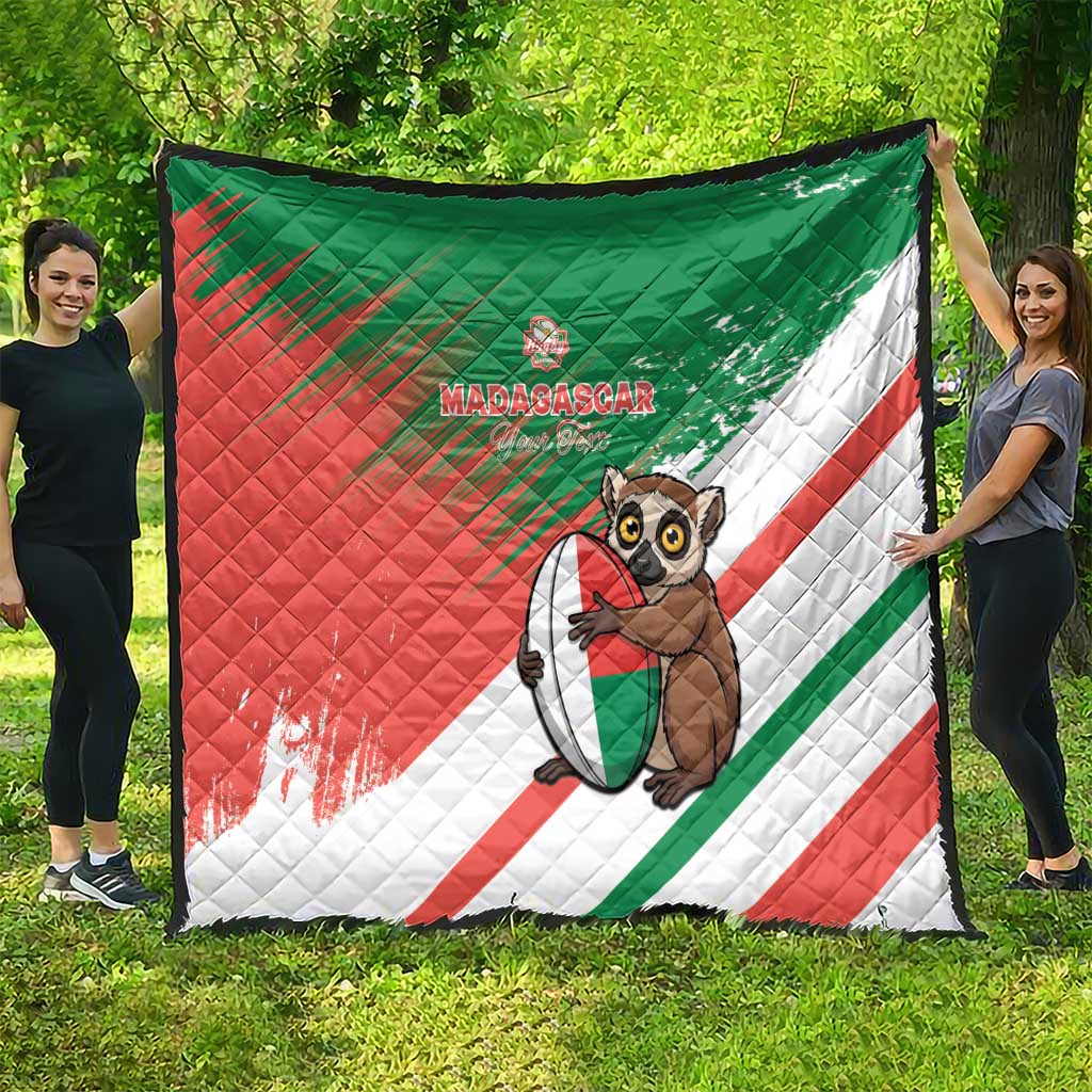 Madagascar Rugby Custom Quilt Go Les Makis - Wonder Print Shop