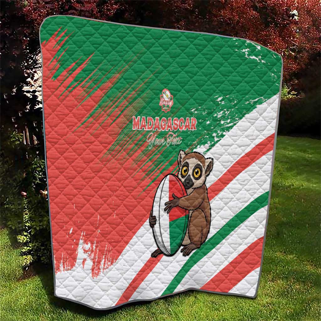 Madagascar Rugby Custom Quilt Go Les Makis - Wonder Print Shop