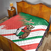 Madagascar Rugby Custom Quilt Go Les Makis - Wonder Print Shop