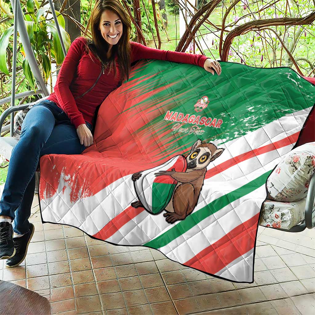 Madagascar Rugby Custom Quilt Go Les Makis - Wonder Print Shop