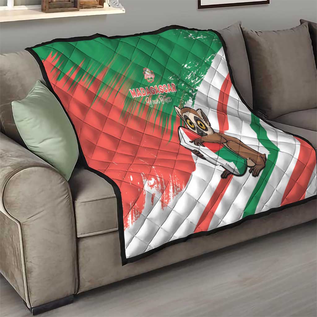 Madagascar Rugby Custom Quilt Go Les Makis - Wonder Print Shop