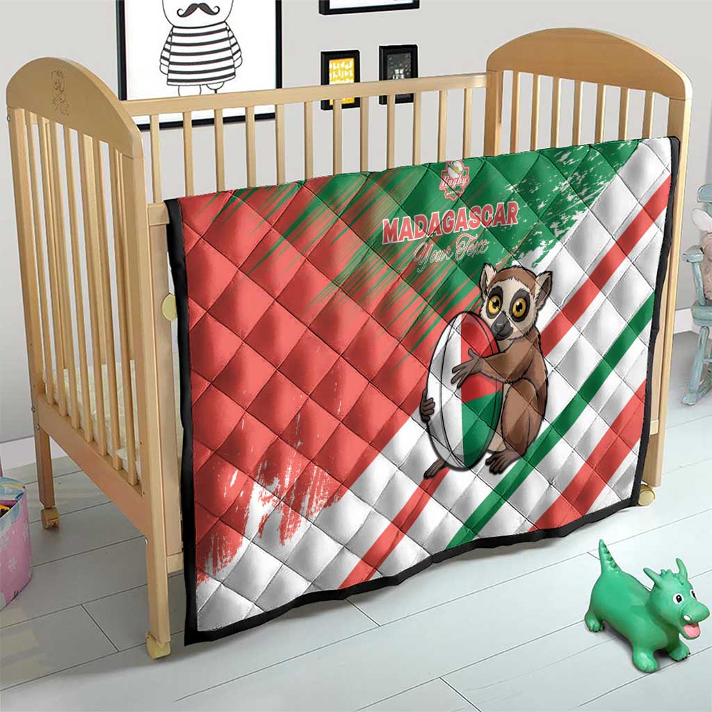 Madagascar Rugby Custom Quilt Go Les Makis - Wonder Print Shop