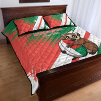 Madagascar Rugby Custom Quilt Bed Set Go Les Makis - Wonder Print Shop