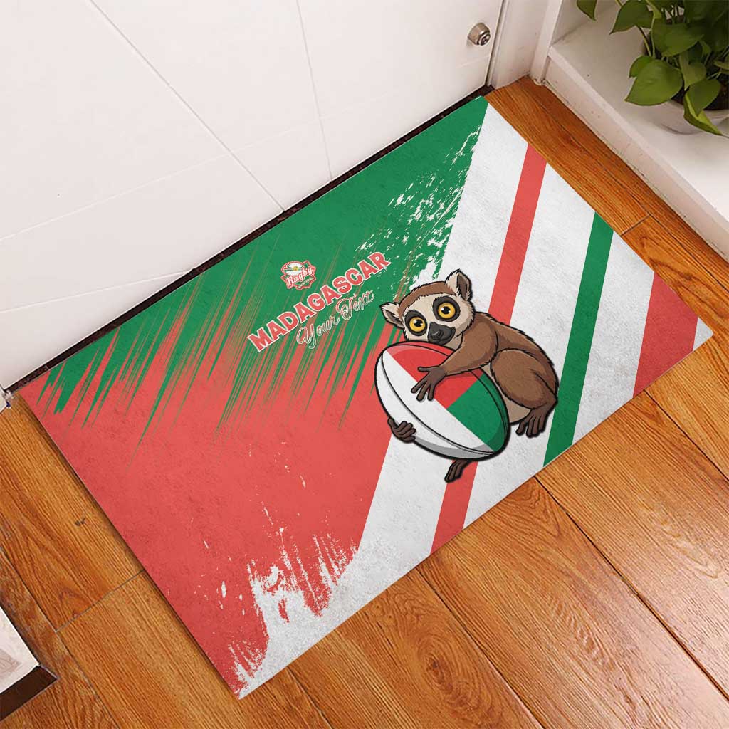Madagascar Rugby Custom Rubber Doormat Go Les Makis - Wonder Print Shop