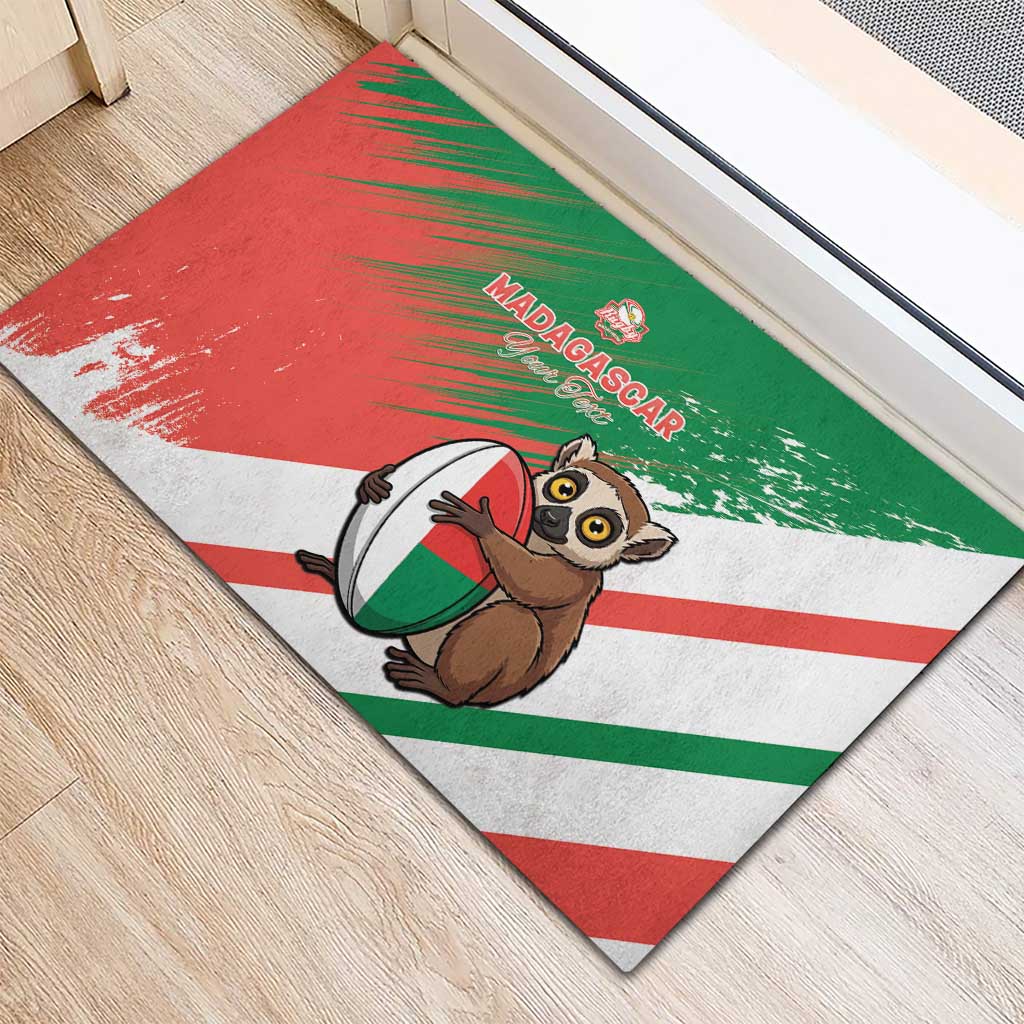 Madagascar Rugby Custom Rubber Doormat Go Les Makis - Wonder Print Shop