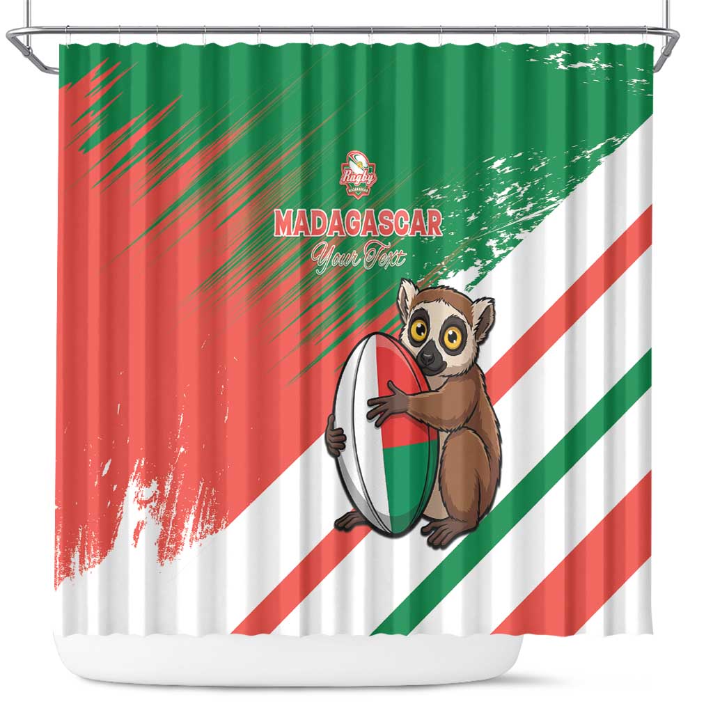 Madagascar Rugby Custom Shower Curtain Go Les Makis - Wonder Print Shop