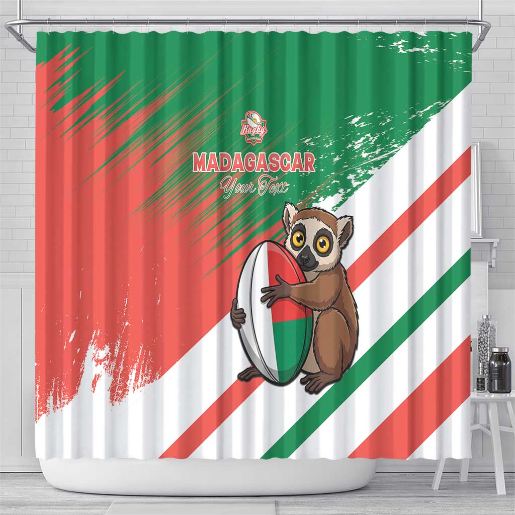 Madagascar Rugby Custom Shower Curtain Go Les Makis - Wonder Print Shop