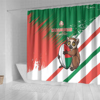 Madagascar Rugby Custom Shower Curtain Go Les Makis - Wonder Print Shop