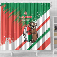 Madagascar Rugby Custom Shower Curtain Go Les Makis - Wonder Print Shop