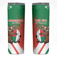 Madagascar Rugby Custom Skinny Tumbler Go Les Makis - Wonder Print Shop
