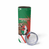 Madagascar Rugby Custom Skinny Tumbler Go Les Makis - Wonder Print Shop