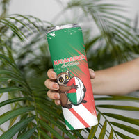 Madagascar Rugby Custom Skinny Tumbler Go Les Makis - Wonder Print Shop