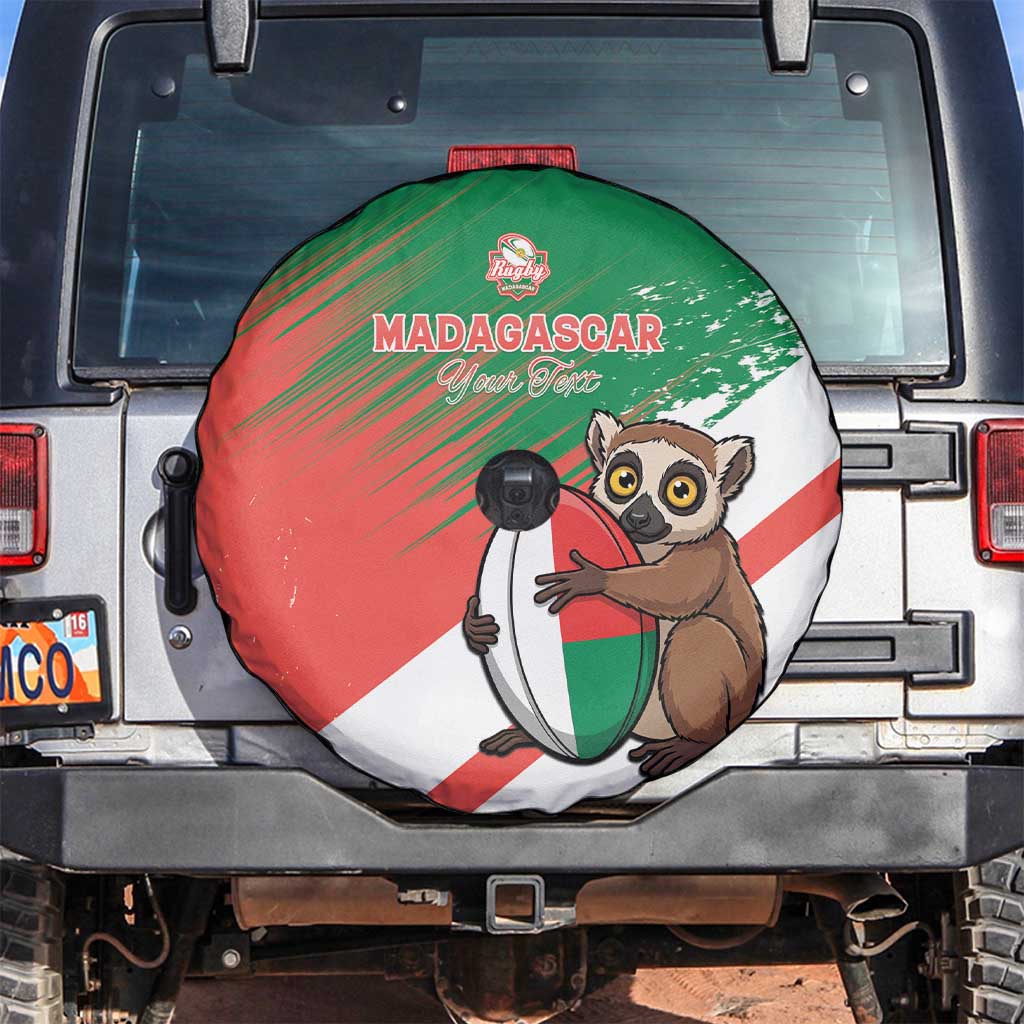 Madagascar Rugby Custom Spare Tire Cover Go Les Makis - Wonder Print Shop