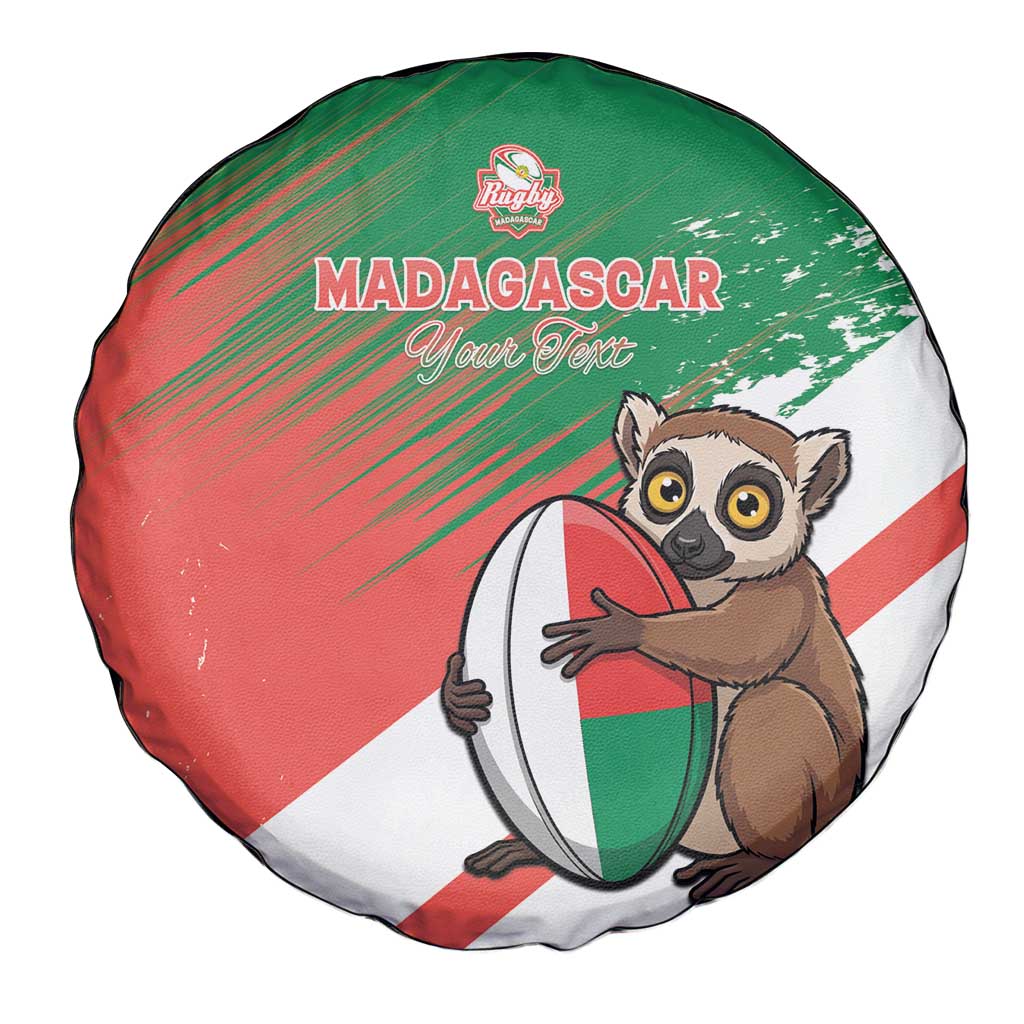 Madagascar Rugby Custom Spare Tire Cover Go Les Makis - Wonder Print Shop