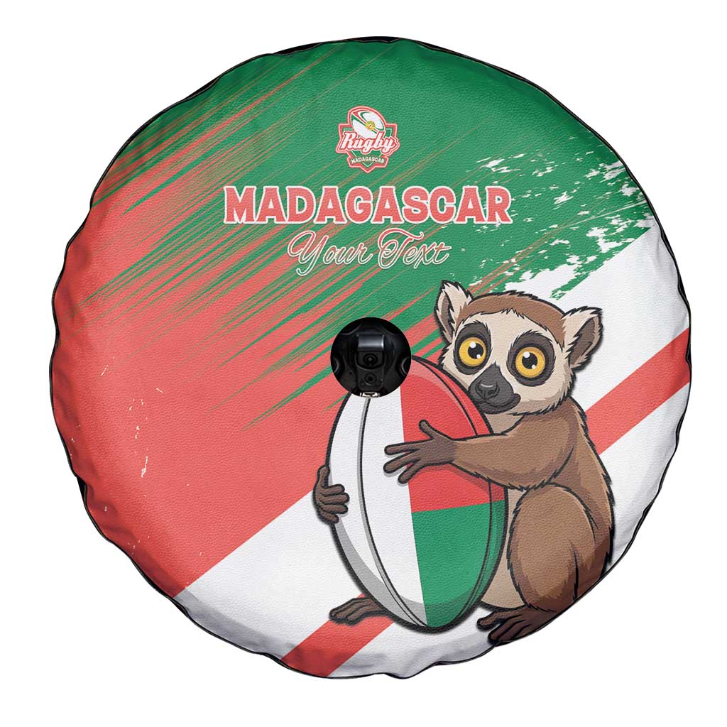 Madagascar Rugby Custom Spare Tire Cover Go Les Makis - Wonder Print Shop