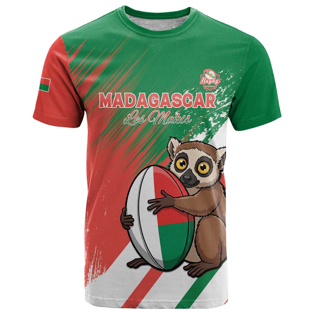 Madagascar Rugby Custom T Shirt Go Les Makis - Wonder Print Shop