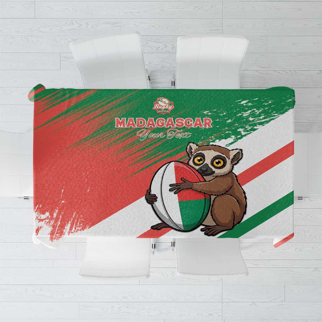 Madagascar Rugby Custom Tablecloth Go Les Makis - Wonder Print Shop