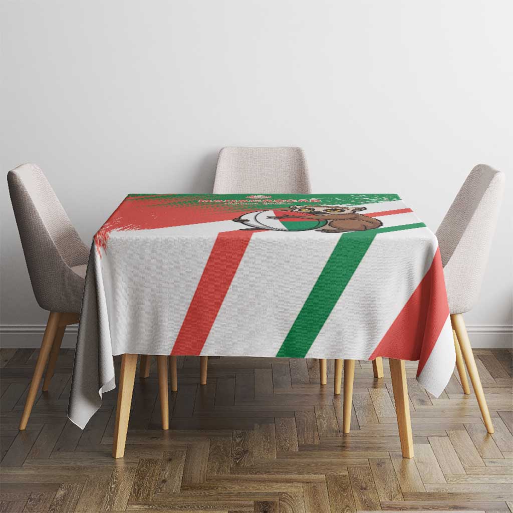 Madagascar Rugby Custom Tablecloth Go Les Makis - Wonder Print Shop