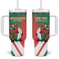 Madagascar Rugby Custom Tumbler With Handle Go Les Makis - Wonder Print Shop