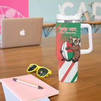 Madagascar Rugby Custom Tumbler With Handle Go Les Makis - Wonder Print Shop