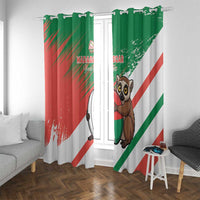 Madagascar Rugby Custom Window Curtain Go Les Makis - Wonder Print Shop