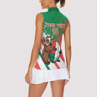 Madagascar Rugby Custom Women Sleeveless Polo Shirt Go Les Makis - Wonder Print Shop