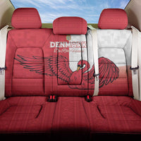Denmark Football Back Car Seat Cover Red and Whites Scandinavia Pattern - Wonder Print Shop