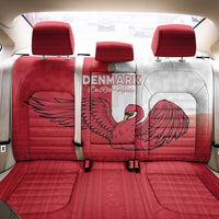 Denmark Football Back Car Seat Cover Red and Whites Scandinavia Pattern - Wonder Print Shop
