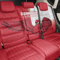 Denmark Football Back Car Seat Cover Red and Whites Scandinavia Pattern - Wonder Print Shop