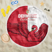 Denmark Football Beach Blanket Red and Whites Scandinavia Pattern - Wonder Print Shop