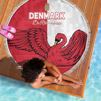 Denmark Football Beach Blanket Red and Whites Scandinavia Pattern - Wonder Print Shop