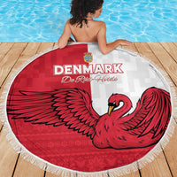 Denmark Football Beach Blanket Red and Whites Scandinavia Pattern - Wonder Print Shop