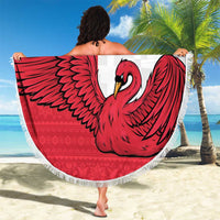 Denmark Football Beach Blanket Red and Whites Scandinavia Pattern - Wonder Print Shop