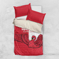 Denmark Football Bedding Set Red and Whites Scandinavia Pattern - Wonder Print Shop