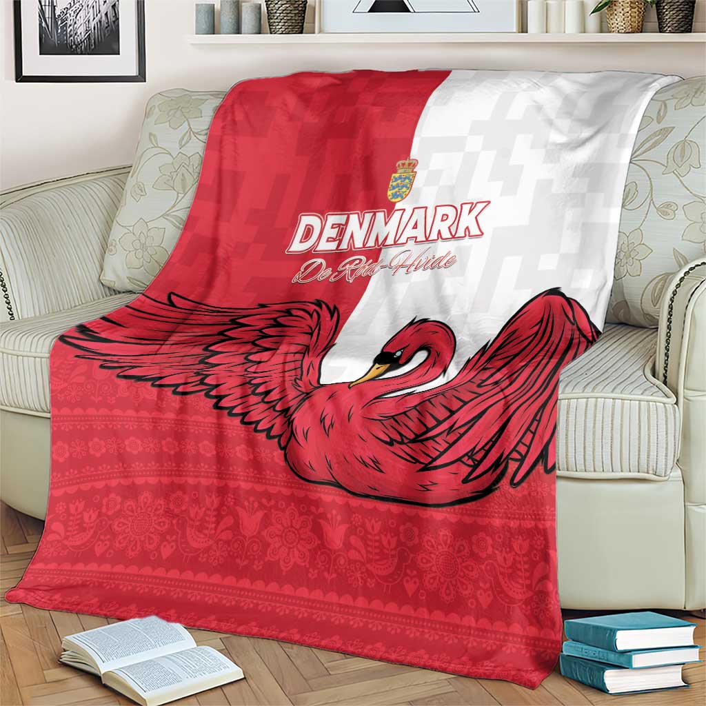 Denmark Football Blanket Red and Whites Scandinavia Pattern - Wonder Print Shop