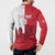 Custom Denmark Football Button Sweatshirt Red and Whites Scandinavia Pattern - Wonder Print Shop