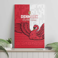 Denmark Football Canvas Wall Art Red and Whites Scandinavia Pattern - Wonder Print Shop