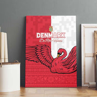 Denmark Football Canvas Wall Art Red and Whites Scandinavia Pattern - Wonder Print Shop