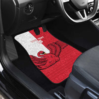 Denmark Football Car Mats Red and Whites Scandinavia Pattern - Wonder Print Shop