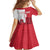 Custom Denmark Football Family Matching Mermaid Dress and Hawaiian Shirt Red and Whites Scandinavia Pattern - Wonder Print Shop