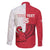 Custom Denmark Football Family Matching Puletasi and Hawaiian Shirt Red and Whites Scandinavia Pattern - Wonder Print Shop