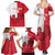 Custom Denmark Football Family Matching Summer Maxi Dress and Hawaiian Shirt Red and Whites Scandinavia Pattern - Wonder Print Shop