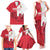 Custom Denmark Football Family Matching Tank Maxi Dress and Hawaiian Shirt Red and Whites Scandinavia Pattern - Wonder Print Shop