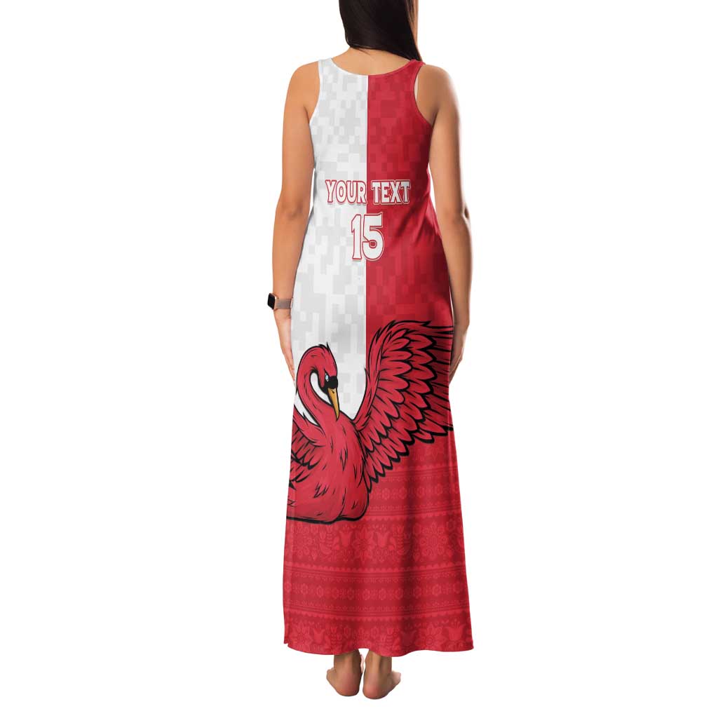 Custom Denmark Football Family Matching Tank Maxi Dress and Hawaiian Shirt Red and Whites Scandinavia Pattern - Wonder Print Shop