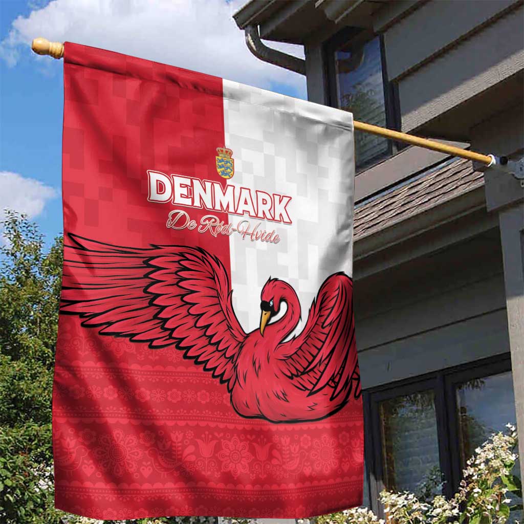 Denmark Football Garden Flag Red and Whites Scandinavia Pattern - Wonder Print Shop