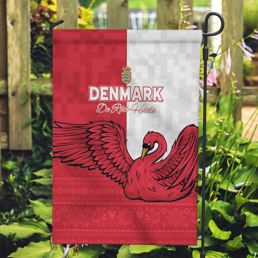 Denmark Football Garden Flag Red and Whites Scandinavia Pattern - Wonder Print Shop