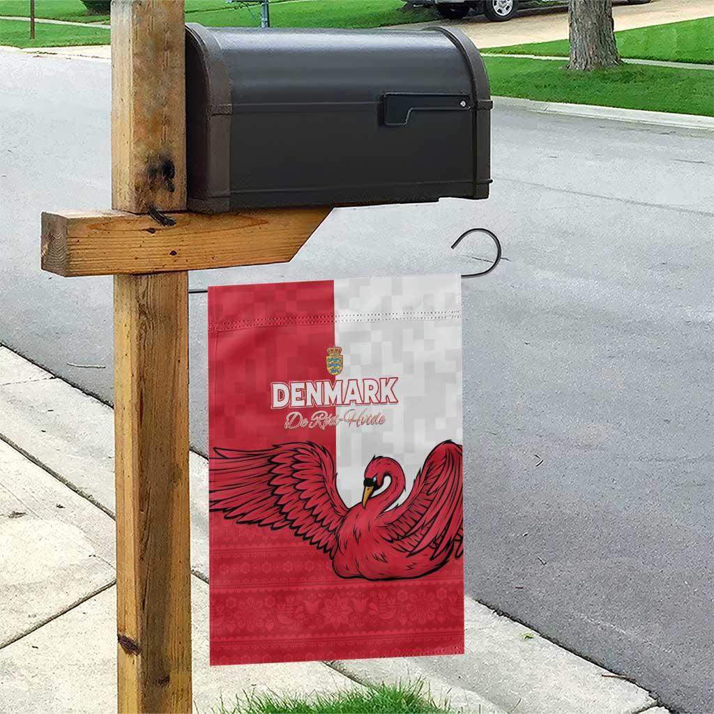 Denmark Football Garden Flag Red and Whites Scandinavia Pattern - Wonder Print Shop