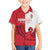 Custom Denmark Football Kid Hawaiian Shirt Red and Whites Scandinavia Pattern - Wonder Print Shop
