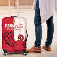 Denmark Football Luggage Cover Red and Whites Scandinavia Pattern - Wonder Print Shop