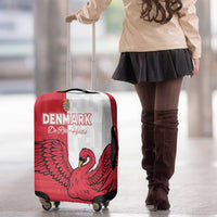 Denmark Football Luggage Cover Red and Whites Scandinavia Pattern - Wonder Print Shop